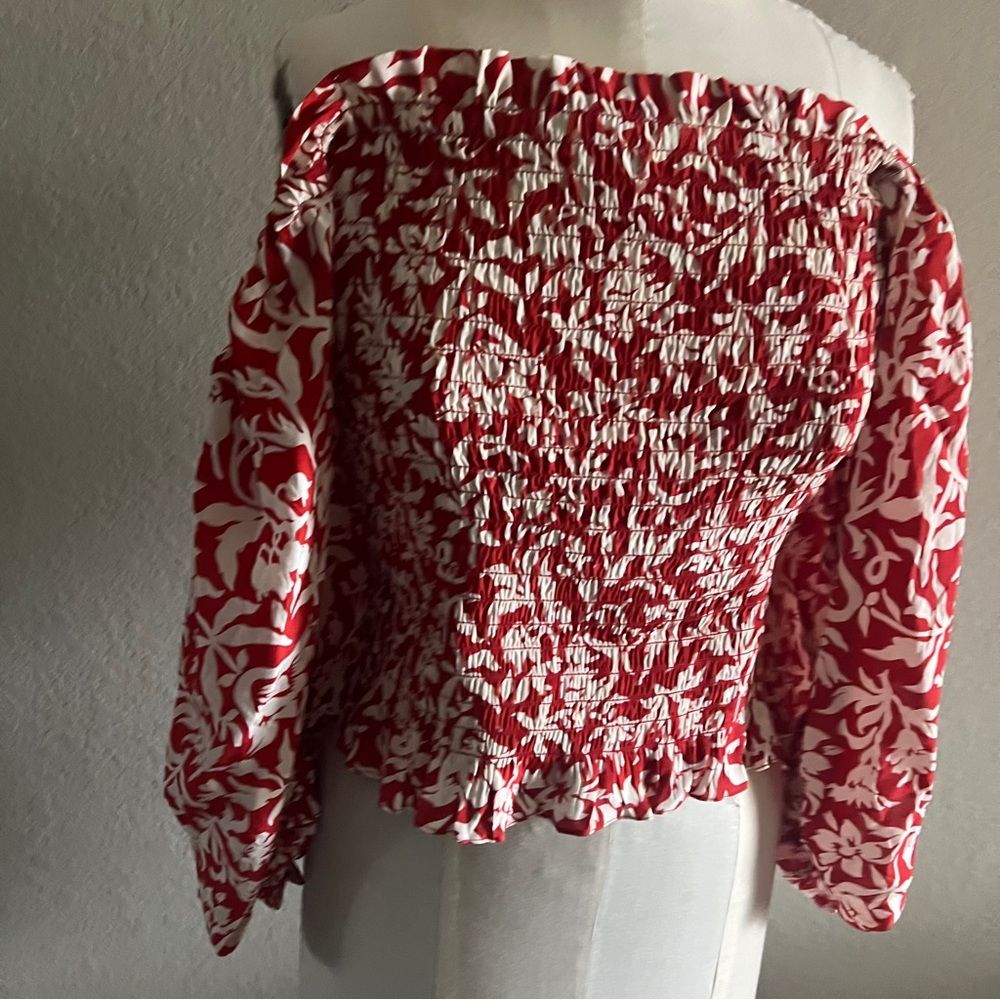Polo Ralph Lauren off shoulder floral cropped blouse new with tags‎ - Picture 12 of 13